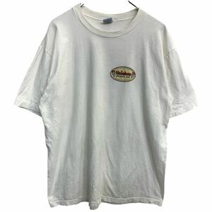 Crazy shirt 半袖 プリント Tシャツ Lサイズ シングルステッチ ホワイト コットン USA製 古着卸 アメリカ仕入 t2409-3185