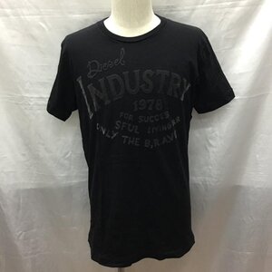 DIESEL M ディーゼル Tシャツ 半袖 半袖カットソー プリントTシャツ クルーネックカットソー T Shirt 黒 / ブラック / 10118716