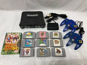 k079*80 【現状品】 1円～ Nintendo ニンテンドー Ｎ64本体＆ソフト10本セット 動作確認済