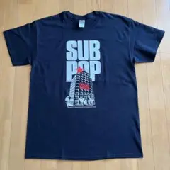 SUB POP print T-SHIRT BLACK L