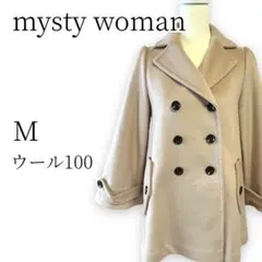 mysty woman ミスティウーマン　ボリュームスリーブ　Pコート ウール