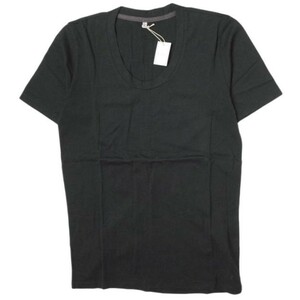 新品 koko ココ 日本製 ソリッドUネックTシャツ KMCT09-207020 L ブラック 半袖 カットソー トップス g012475