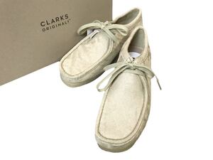 (D) 未使用 Clarks クラークス ワラビー シューズ Wallabee Maple Hair On 6.5 ベージュ (ma)