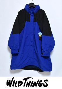 【送料無料】新品 WILD THINGS マウンテンパーカー S(WOMEN) ブルー ワイルドシングス CHAMONIX OVER COAT シャモニー