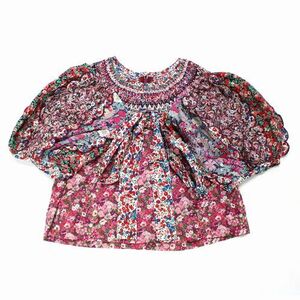 rurumu: 縷縷夢兎 ルルムウ 22SS Liberty attached sleeve top リバティ アタッチド スリーブ トップス ピンク