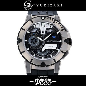 ハリー・ウィンストン HARRY WINSTON オーシャン スポーツ クロノグラフ 世界限定300本 411/MCA44ZC ブラック文字盤 中古 腕時計 メンズ