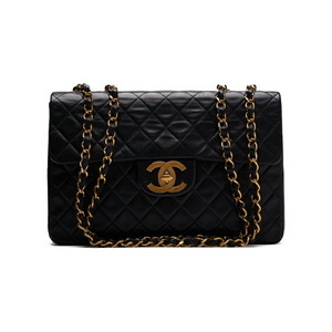 CHANEL シャネル デカマトラッセ シングルフラップ チェーンショルダー ラムスキン 黒（ゴールド金具）ショルダーバッグ レディース