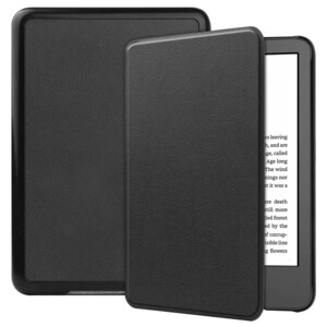 Kindle 第11世代 2022 電子書籍 ケース カバー 薄型 軽量型 PUレザーケース シンプル 手帳型 使いやすい キンドル ブラック