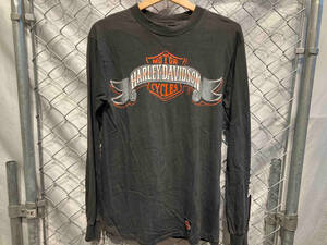 古着 HARLEY DAVIDSON 長袖Tシャツ ハーレーダビッドソン プリント ロンT M グレー シングルステッチ