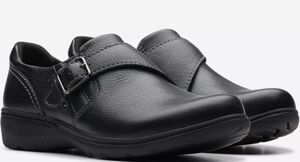 送料無料 Clarks 25.5cm ブラック スニーカー 軽量 コンフォート ウェッジ フラット　トレック バレエ サンダル ローファー AAA270