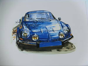 Bowイラスト-45/アルピーヌ ルノー A110 1600S / Alpine Renault A110 1600S//A210/310/WRC/ゴルディーニ/ //最後の1枚/新同極美