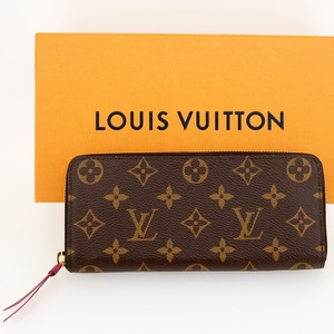 【新品同様】LOUIS VUITTON ルイヴィトン ポルトフォイユ・クレマンス 長財布（小銭入れあり） モノグラム フューシャ M60742