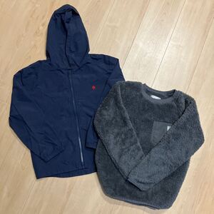 130 130cm POLO ポロ ラルフローレン ジャケット ナイロンジャケット 西松屋 トップス 長袖 ネイビー グレー ジップアップ