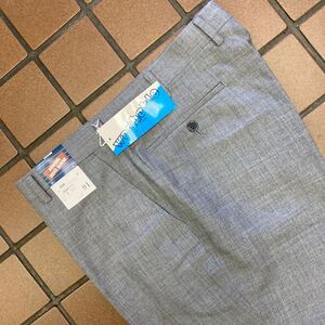 ｛新品｝〈夏物〉 ビジネス ゴルフ カジュアル スラックス サイズ 91cm ノータック washable 丸洗いができる 信頼の日本製 シルバーグレイ