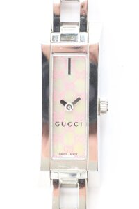 GUCCI グッチ 110 Cal.ETA280.002 クォーツ レディース 腕時計 シェル文字盤 シルバカラー 3602-HA