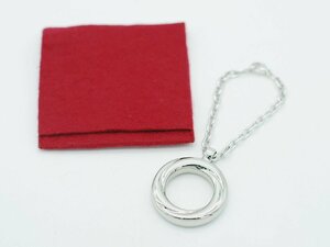 ■【YS-1】 美品 ■ Cartier カルティエ チャーム ■ サークル リング型 シルバー系 全長約10cm ■ 【同梱可能商品】C