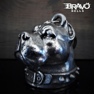 米国製 Bravo Bells ピットブル 3D ベル 犬 [Pit Bull] Made in USA 魔除け お守り バイク 鈴 アクセサリー ガーディアンベル ギフト