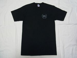 ☆ 90s USA製 RUSSELL ATHLETIC ラッセル アスレティック ロゴ Tシャツ sizeL 黒 ☆古着 ワンポイント 無地 ビンテージ オールド 80s