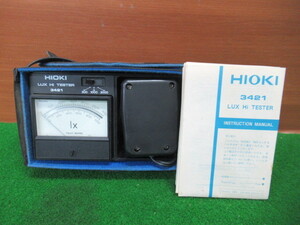 ♪　照度計　アナログ式　LUX HI TESTER　3421　HIOKI　日置電機　中古品　初期動作確認済み　店頭展示品　成田店　nn2278