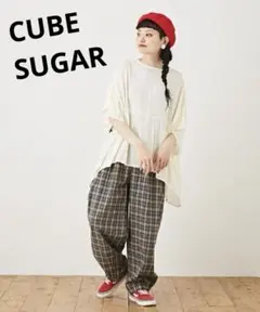 CUBESUGAR WEB限定 レーヨンクレープ ワイド ギャザーブラウス