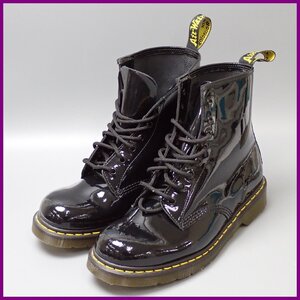 ★Dr. Martens/ドクターマーチン 1460 パテント 8ホール レースアップブーツ 10/28.5cm相当/ブラック/エナメルレザー/11821011&2050900003