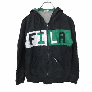 FILA ジップアップパーカー 140サイズ サイズ表記12 キッズ フィラ スウェット ダークグレー 古着卸 アメリカ仕入 t2109-3865