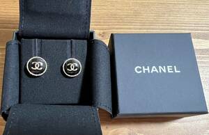 CHANEL★シャネル★コスチュームジュエリー★ココマークピアス★ブラック＆ゴールド ★百貨店購入品