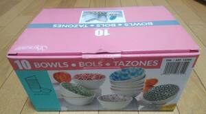 コストコ　Costco　ボウル　10個セット　BOWLS TAZONES　お茶碗　小鉢 シリアル　サラダ