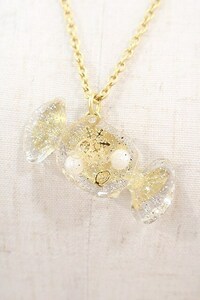 Q-pot. / ACC Sugar Snow Candy Necklace クリアＸゴールド I-24-06-02-028-QP-AC-HD-ZI