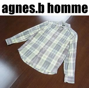 agnes.b homme アニエスベーオムチェック柄長袖シャツ/agnis.ｂ/サイズ１