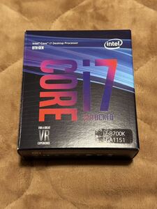 Intel CPU Core i7-8700K 3.7GHz 12Mキャッシュ 6コア/12スレッド LGA1151 BX80684I78700K