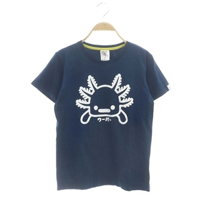 キューン CUNE ウーパープリント Tシャツ カットソー 半袖 XS 青 白 ブルー ホワイト /DF ■OS ユニセックス メンズ レディース