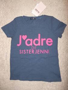 保管品新品★SISTER JENNI フロッキー加工 半袖Tシャツ 130 ネイビー