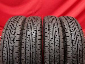 中古タイヤ 145R12 6PR 4本セット ダンロップ エナセーブ VAN01 DUNLOP ENASAVE VAN01 9.5分山★n12 エブリィ NV100 クリッパー ミニキャブ