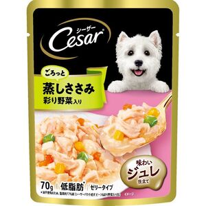 マース シーザー ごろっと蒸しささみ 彩り野菜入り 70g 犬用フード