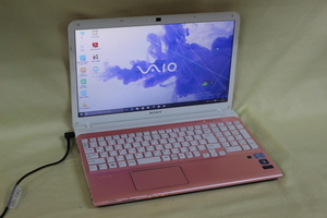 中古ノートパソコン SONY VAIO SVE15119FJP Windows10 COREi7 4GB 750GB 15.5inchワイド HD テンキー Blu-Ray・Bluetooth・カメラ内蔵 OS有