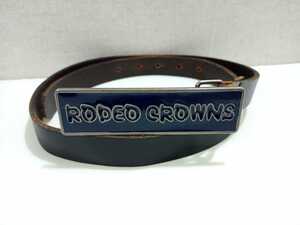 RODEO CROWNS　一枚革ベルト☆トップピン☆ウエスト80cm～90cm☆25mm幅☆黒