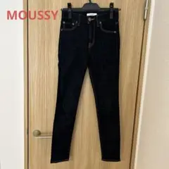 MOUSSY ハイウエストスキニーパンツ スキニーデニム ネイビー