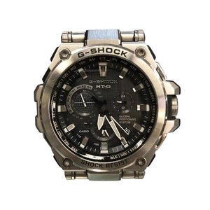 CASIO G-SHOCK MTG 腕時計 メンズ GPS ハイブリッド電波ソーラー シルバー/ブラック MTG-G1000D-1AJF 中古 T1