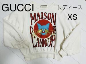 GUCCI グッチ　ねこ　スウェット　レディースXS スパンコールトレーナー