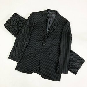 ☆Paul Smith ポールスミス スーツ セットアップ 上下 ジャケット シングル パンツ ボトムス ブラック ストライプ サイズS メンズ 0.87kg☆