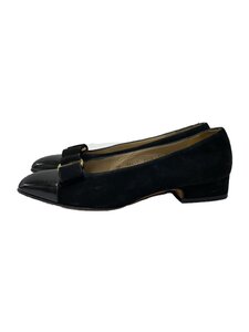 Salvatore Ferragamo◆パンプス/25cm/BLK/スウェード/44417