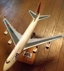 ソリッドモデル（木製航空機模型）JAL B747-400 1/144 旧塗装