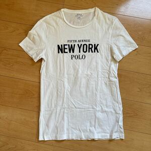 POLO RALPH LAUREN FIFTH AVENUE NEW YORK WHITE ポロ ラルフローレン フィフスアベニュー ニューヨーク ロゴ Tシャツ ホワイト サイズS