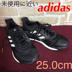 【売り切り!送料無料!】A-362 adidas!ランニングシューズ!黒!ブラック!25.0cm!SOLAR DRIVE ST!スポーツ!ウォーキング! 未使用に近い