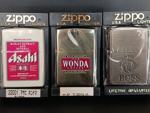 未開封、未使用ジッポー３点アサヒサントリービールコーヒー平成レトロヴィンテージマルボロMarlboro スターリング