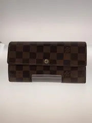 LOUIS VUITTON 1)ポルト・フォイユ・サラ_ダミエ・エベヌ_BRW PVC ブラウン レディース