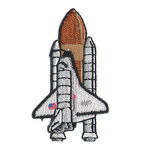 スペースシャトル　小サイズ刺繍ワッペン（パッチ）