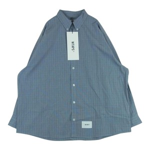 WTAPS ダブルタップス 23AW 232GWDT-SHM02 BROADCLOTH TEXTILE PROTECT チェック ボタンダウン 長袖 シャツ 04 未使用【中古】