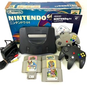 仙4【9点】Nintendo 64 NUS-001 本体 ニンテンドー64 ロクヨン N64 ゲーム機 コントローラー ソフト コントローラーパック 箱付き まとめ